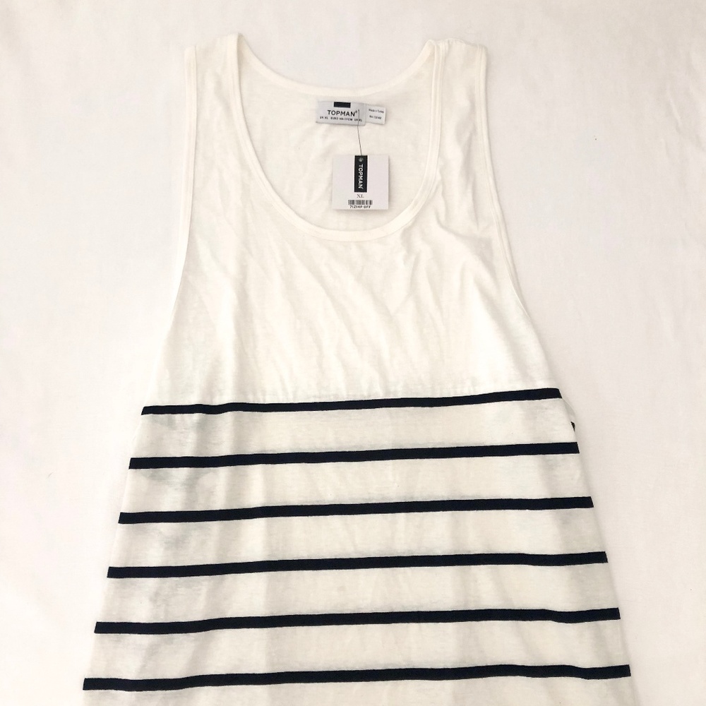 Topman Vertical Stripe Tank